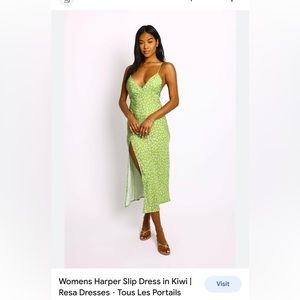 RESA Green Floral Midi Dress